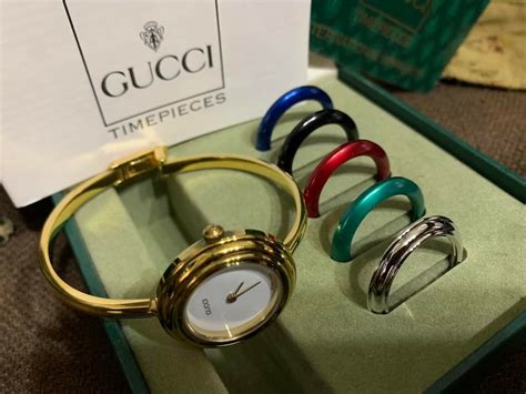 gucci bezel watch battery|authentic Gucci bezel watch.